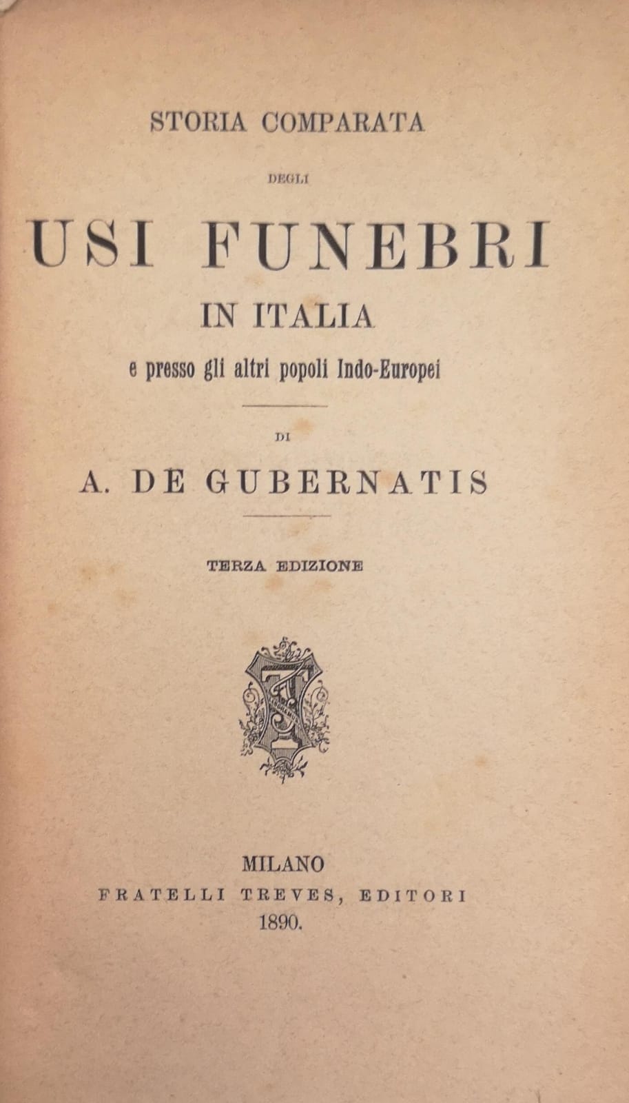 STORIA COMPARATA DEGLI USI FUNEBRI IN ITALIA E PRESSO GLI …