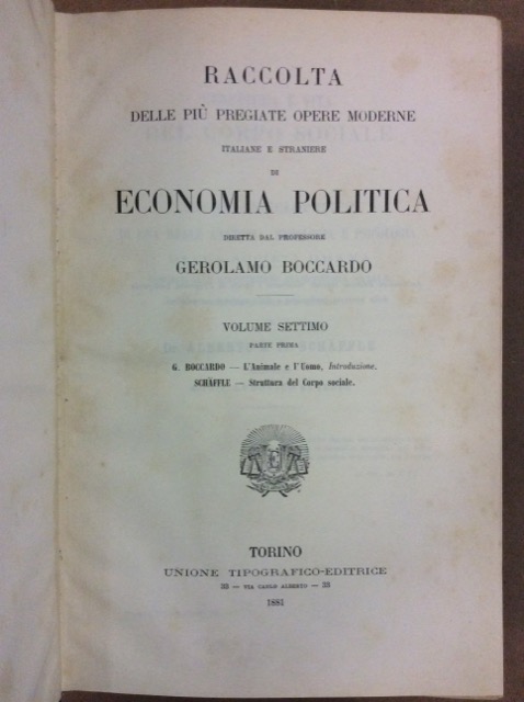STRUTTURA DEL CORPO SOCIALE. - BOCCARDO - L'animale e l'uomo: …