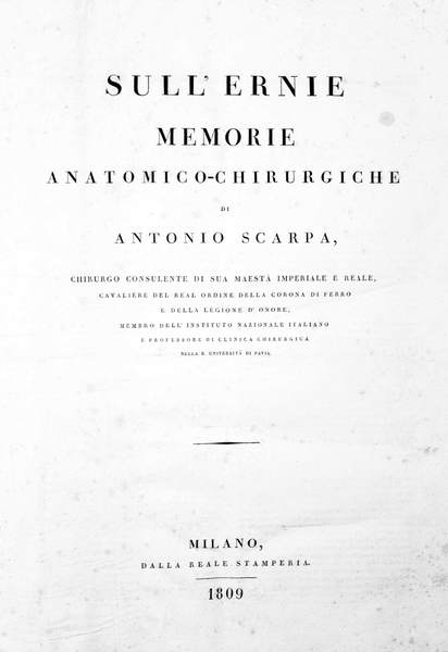 SULL'ERNIE MEMORIE ANATOMICO-CHIRURGICHE.