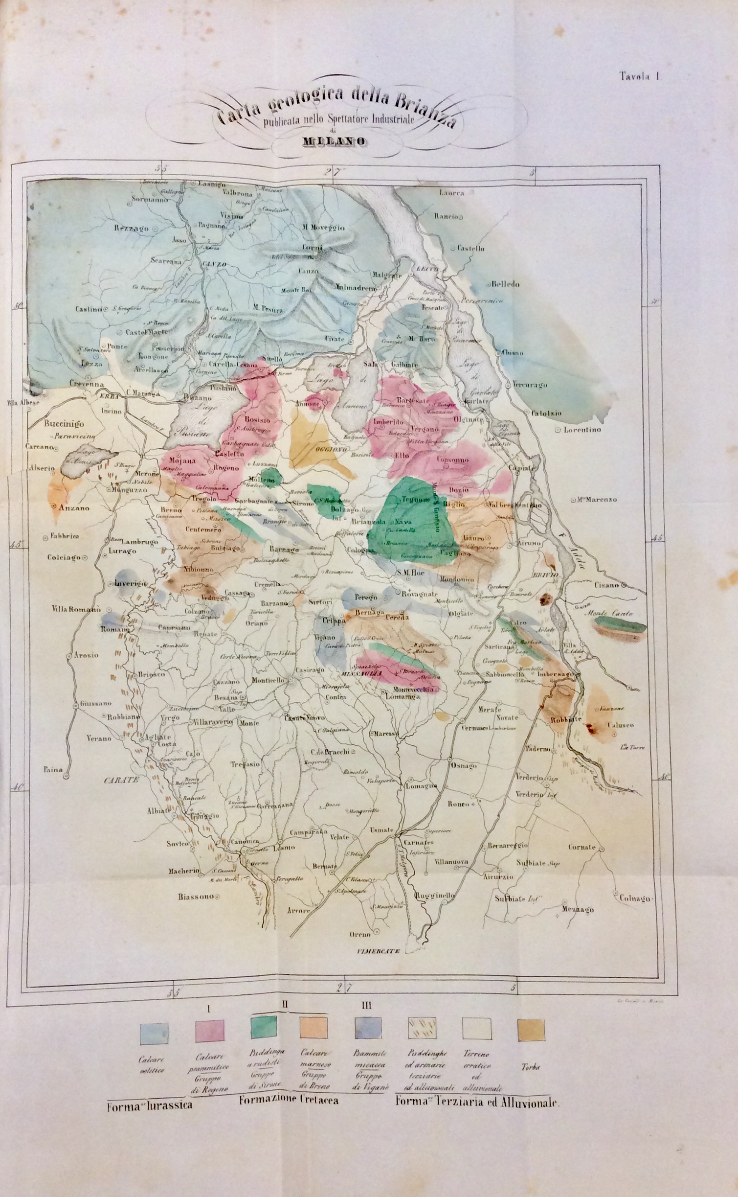 SULLA COSTITUZIONE GEOLOGICA E GEOGNOSTICA DELLA BRIANZA E SEGNATAMENTE SUL …