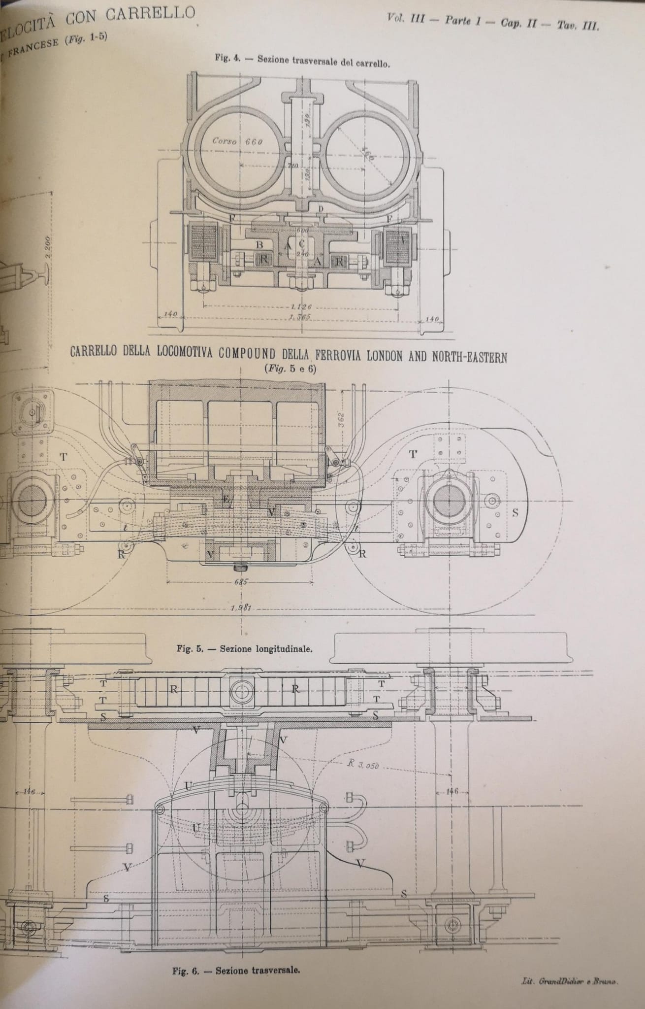 TELAIO DELLA LOCOMOTIVA, BOCCOLE, MOLLE.