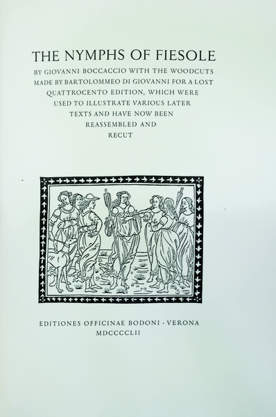 THE NYMPHS OF FIESOLE. - With the woodcuts made by …
