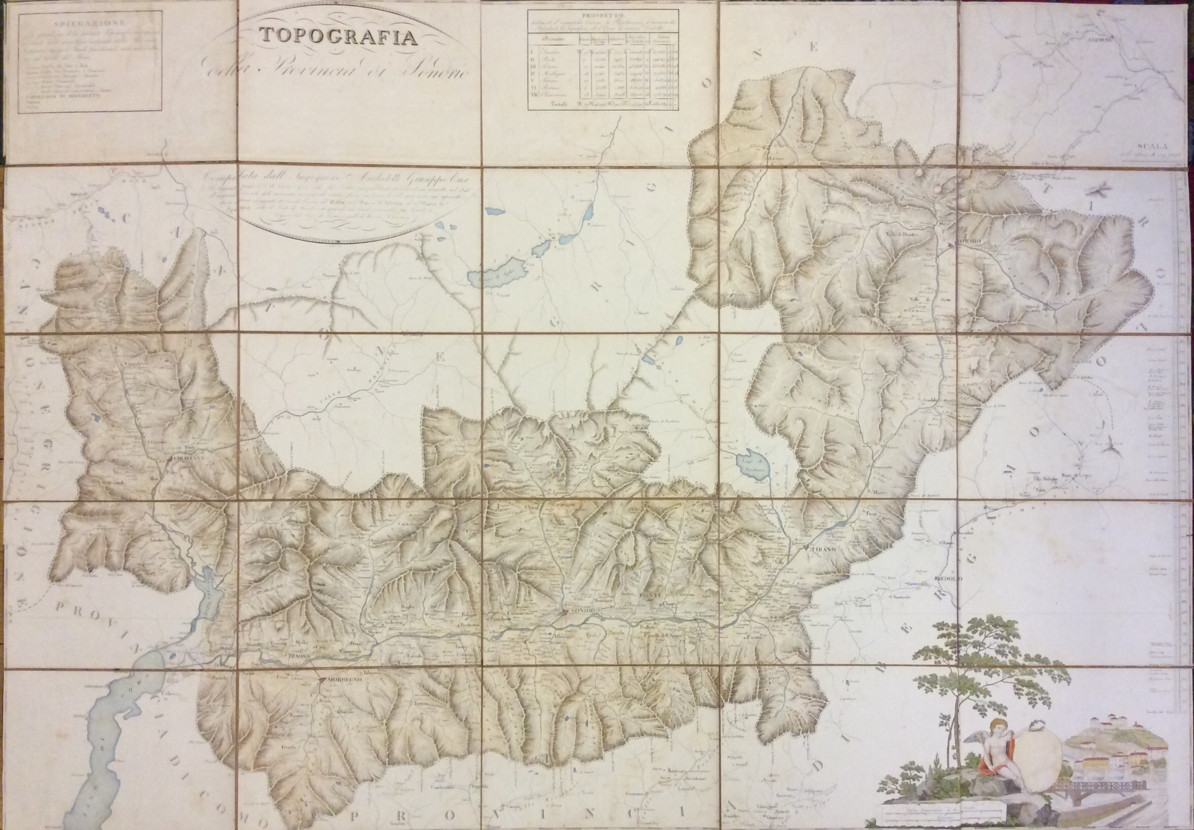 TOPOGRAFIA DELLA PROVINCIA DI SONDRIO COMPILATA DALL'INGEGNERE ARCHITETTO GIUSEPPE CUSI. …