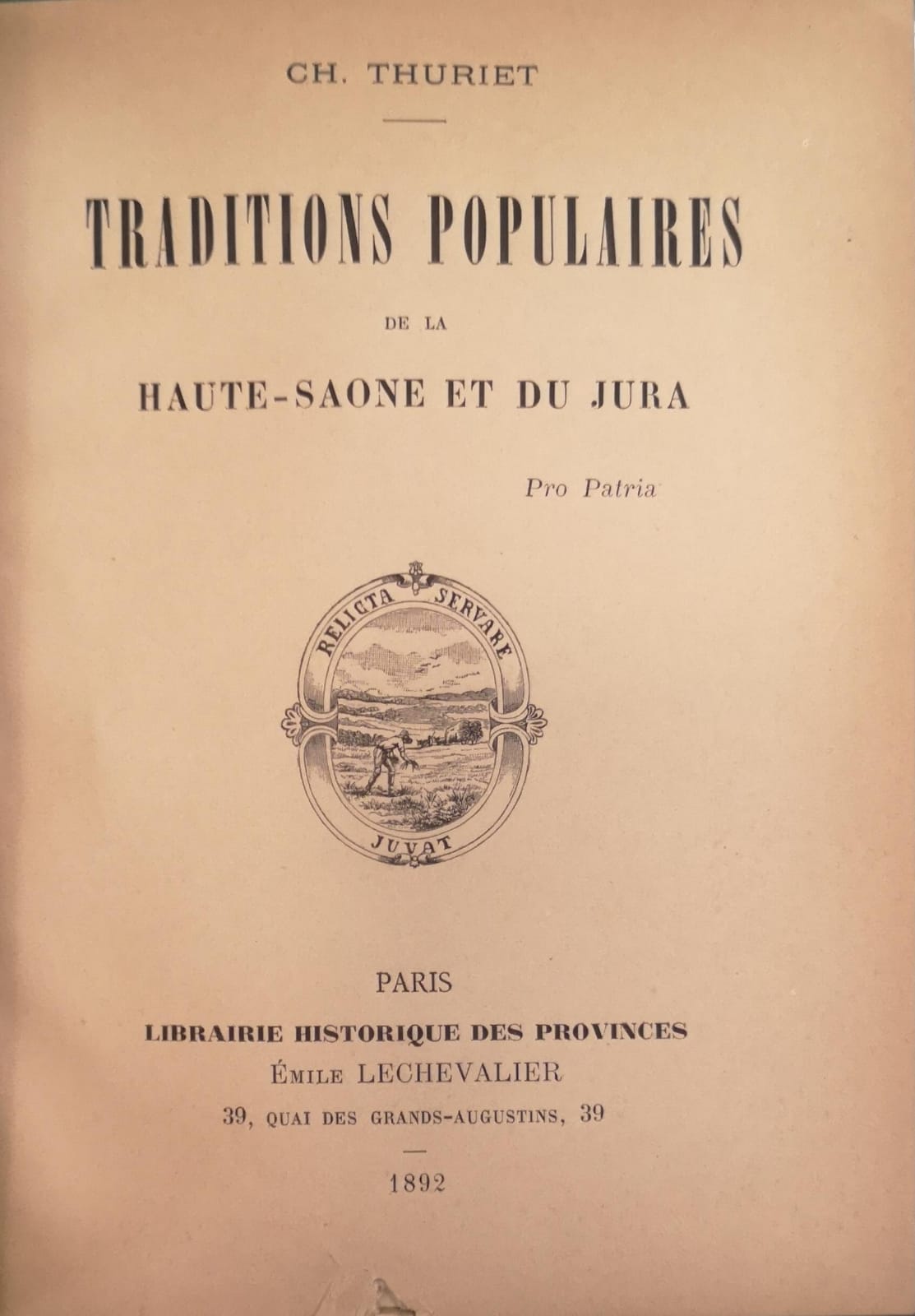 TRADITIONS POPULAIRES DE LA HAUTE-SAONE ET DU JURA.