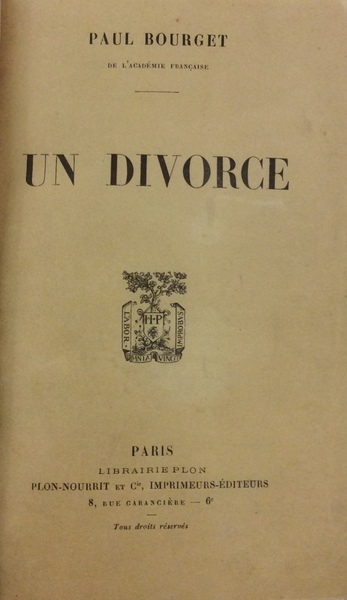 UN DIVORCE.