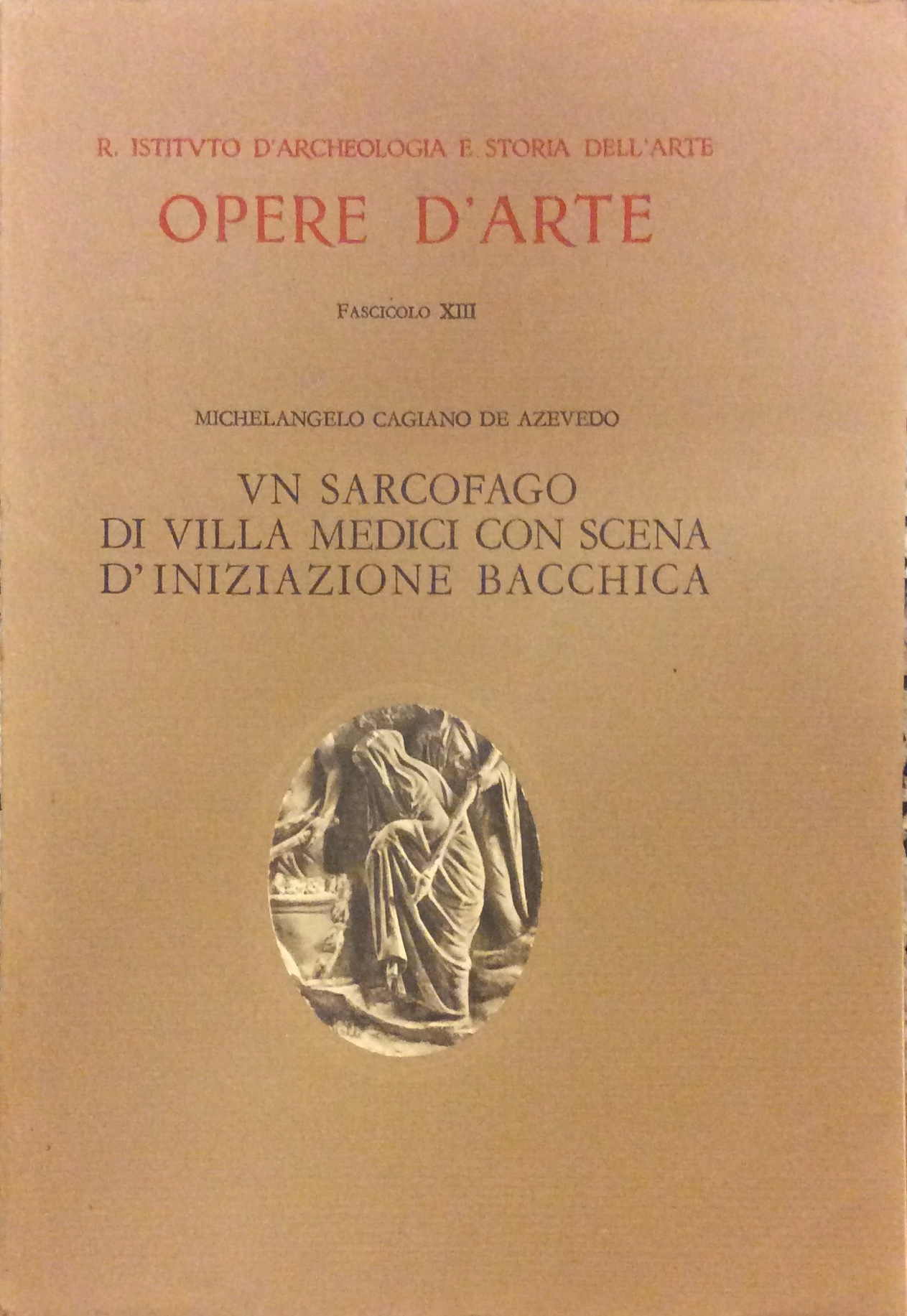 UN SARCOFAGO DI VILLA MEDICI CON SCENA D'INIZIAZIONE BACCHICA. - …