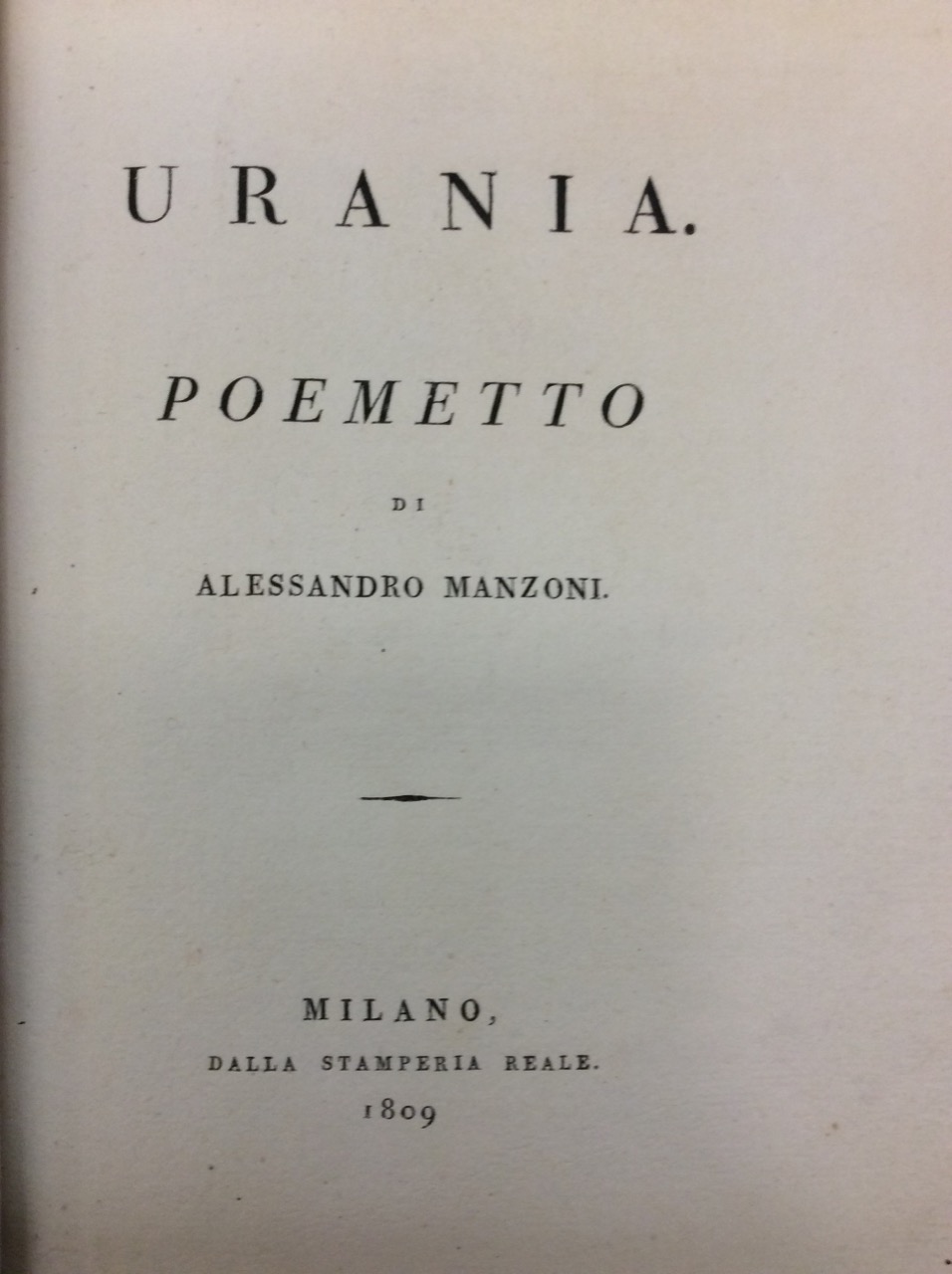 URANIA. - Poemetto.