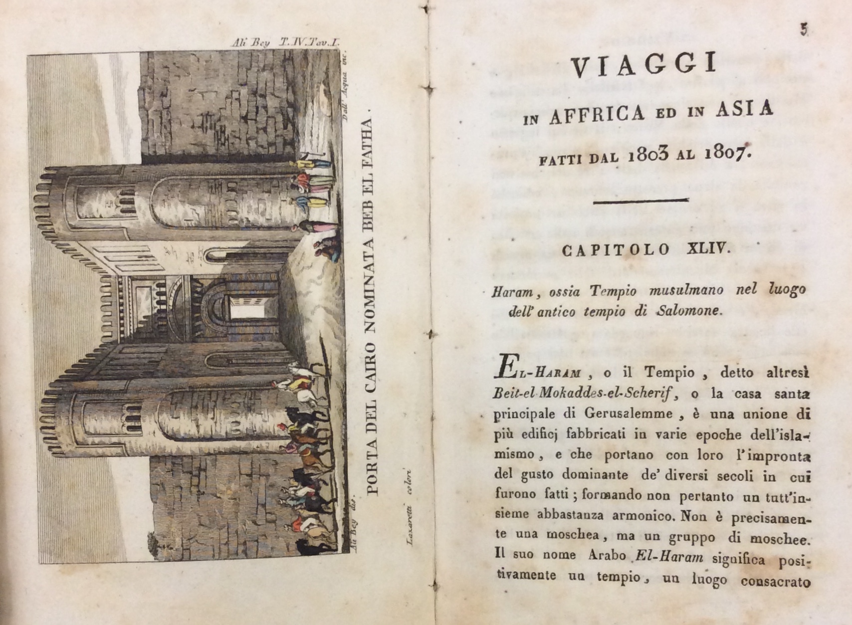 VIAGGI DI ALI BEY EL-ABBASSI IN AFRICA ED IN ASIA. …