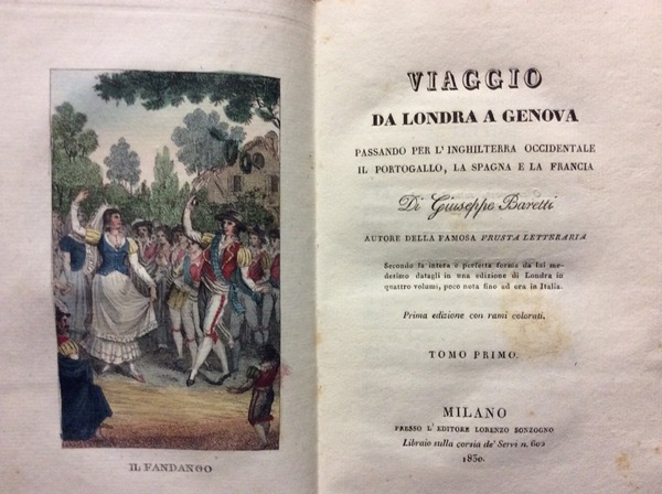 VIAGGIO DA LONDRA A GENOVA. - Passando per l'Inghilterra occidentale, …