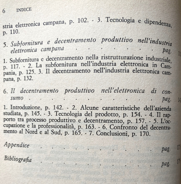 DECENTRAMENTO INTERNAZIONALE E DECENTRAMENTO PRODUTTIVO. IL CASO DELL'INDUSTRIA ELETTRONICA