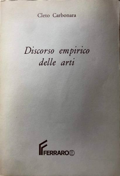 DISCORSO EMPIRICO DELLE ARTI