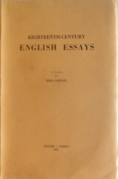 EIGHTEENTH-CENTURY: ENGLISH ESSAYS