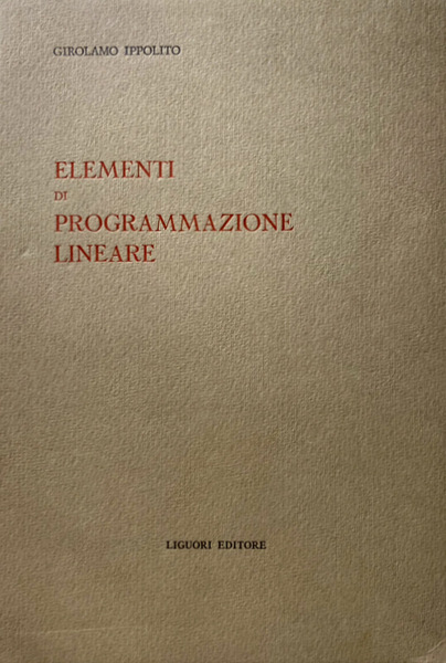 ELEMENTI DI PROGRAMMAZIONE LINEARE