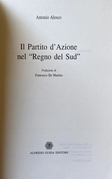 IL PARTITO D'AZIONE NEL REGNO DEL SUD