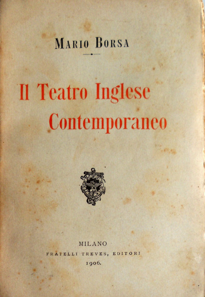 IL TEATRO INGLESE CONTEMPORANEO