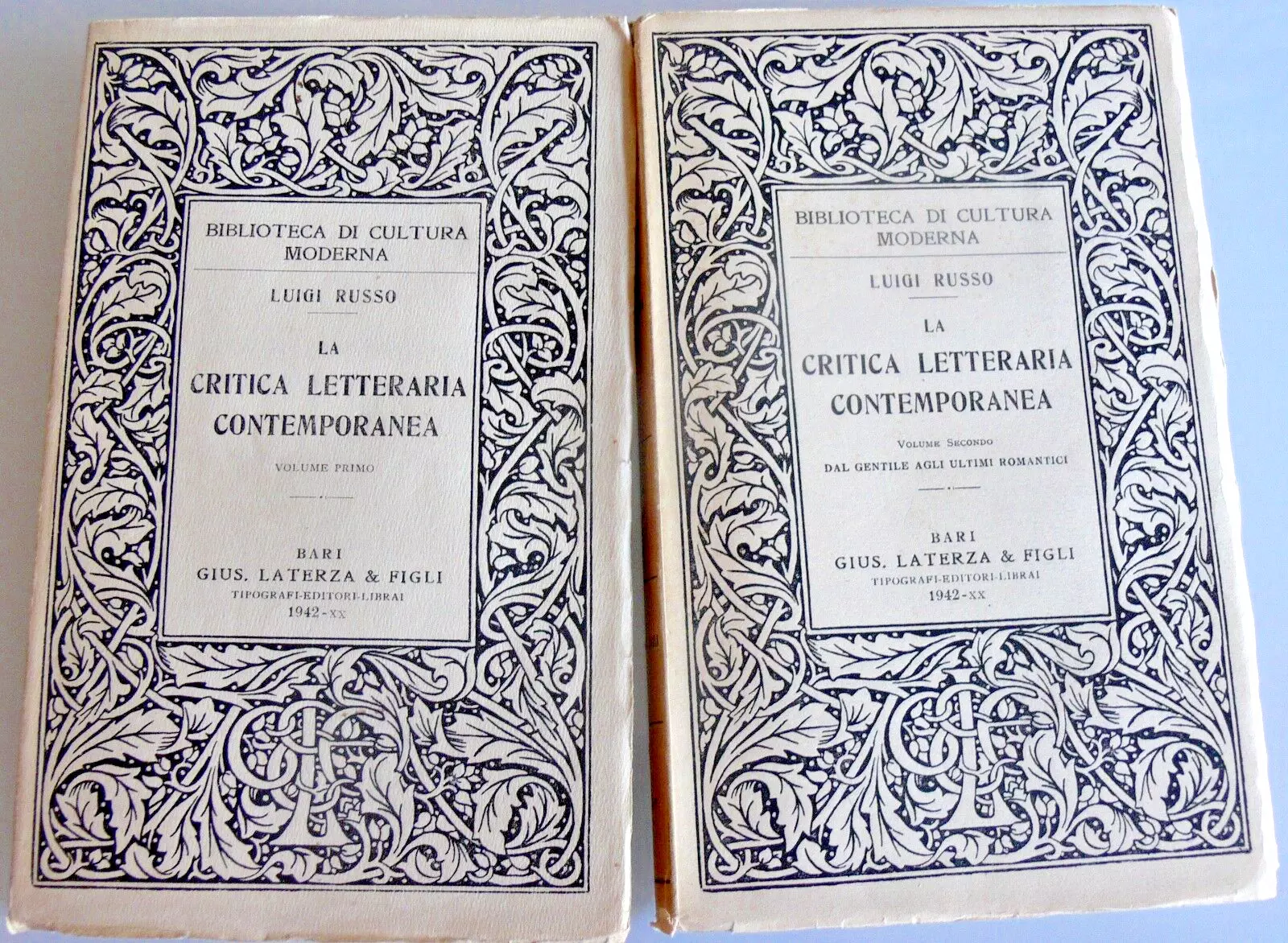 LA CRITICA LETTERARIA CONTEMPORANEA. VOLUME 1: DAL CARDUCCI AL CROCE; …