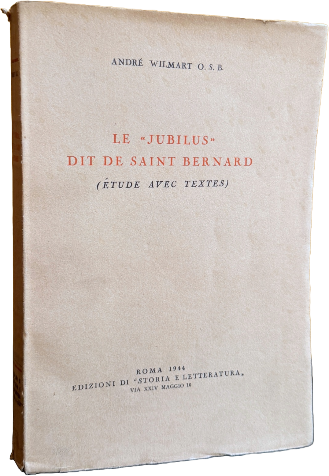 LE JUBILUS DIT DE SAINT BERNARD (ÉTUDE AVEC TEXTES)