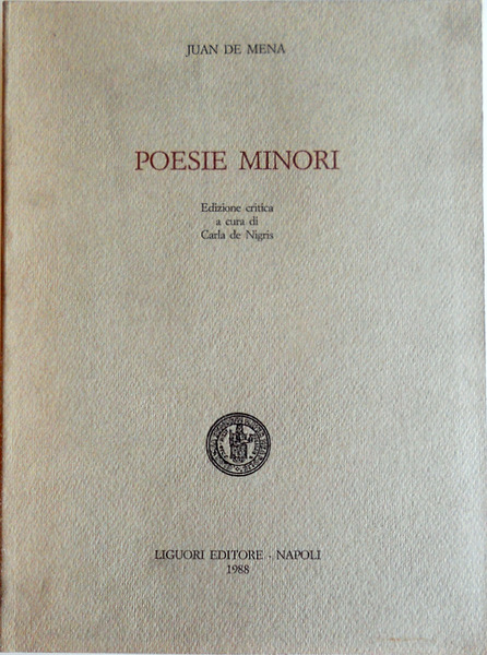POESIE MINORI. A CURA DI CARLA DE NIGRIS