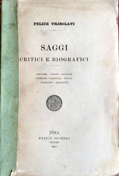 SAGGI CRITICI E BIOGRAFICI