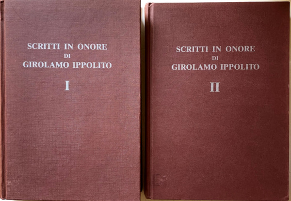 SCRITTI IN ONORE DI GIROLAMO IPPOLITO