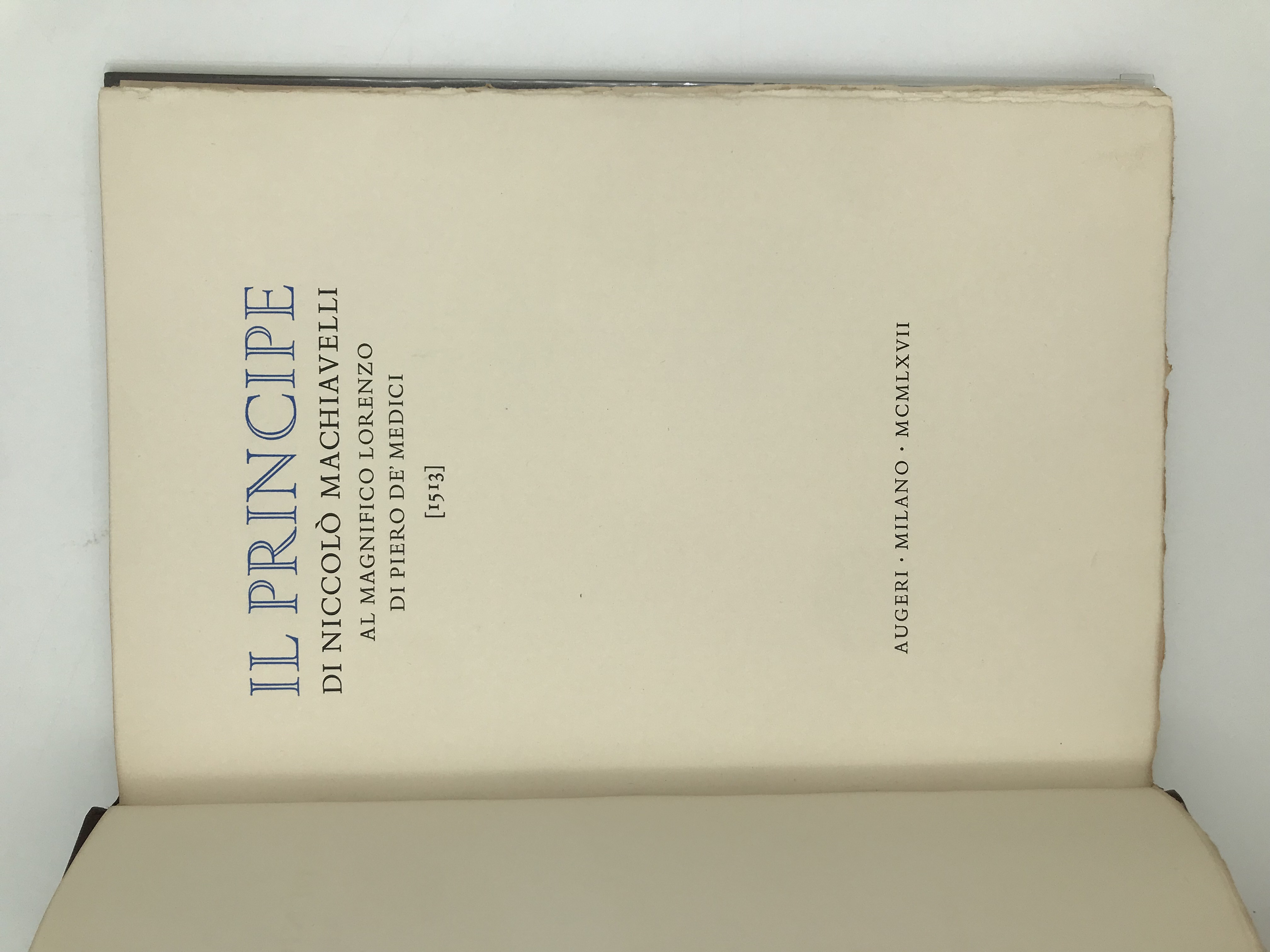 Il Principe di Niccolò Machiavelli. Al Magnifico Lorenzo di Piero …