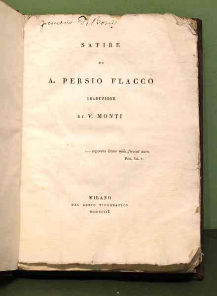 Satire. Traduzione di V. Monti