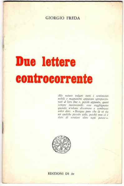 Due lettere controcorrente