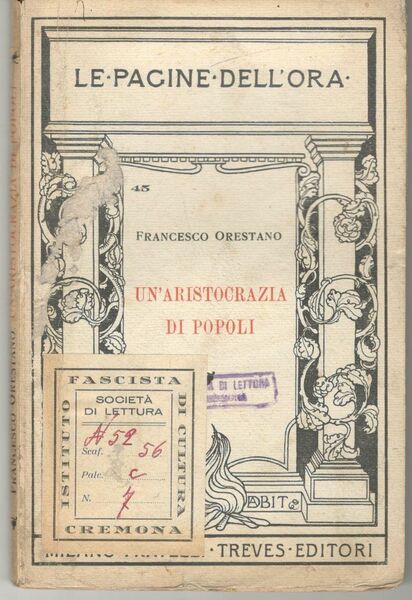 Un'aristocrazia di popoli. Saggio di una valutazione aristocratica delle nazionalità
