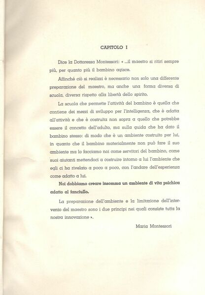 Manuale pedagogico secondo il metodo Montessori