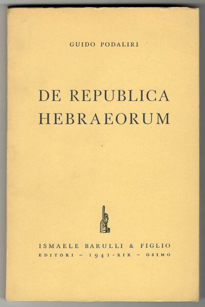 De Republica Hebraeorum. (Ristampa in facsimile)