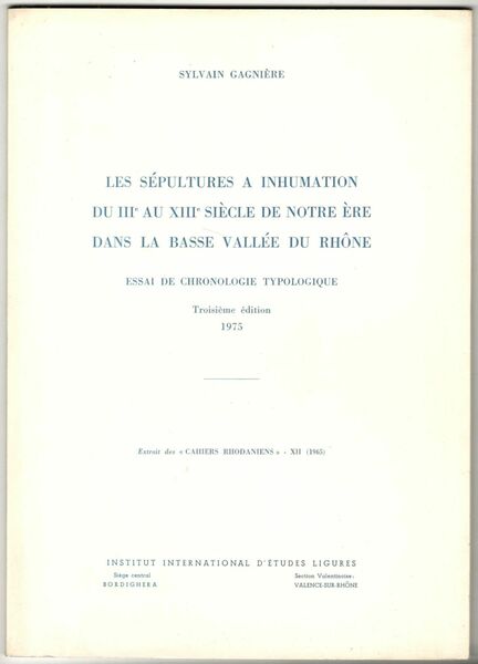 Les sépultures à inhumation du IIIe au XIIIe siècle de …