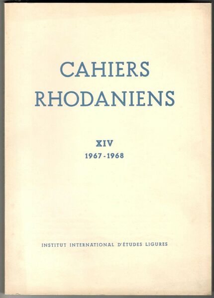 L'età del ferro nelle Alpi occidentali francesi. - Cahiers rhodaniens …