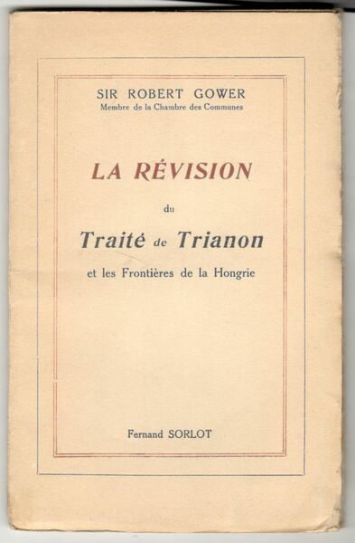 La révision du Traité de Trianon et les Frontières de …