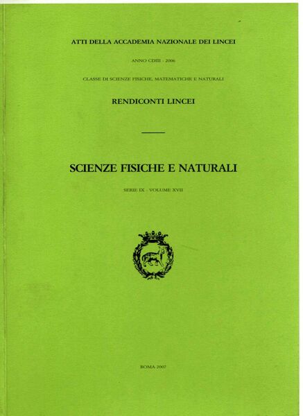 Rendiconti dell'Accademia Nazionale dei Lincei. Scienze fisiche e naturali. Serie …