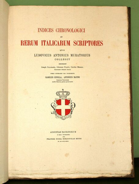 Indices chronologici ad Rerum Italicarum Scriptores quos Ludovicus Antonius Muratorius …