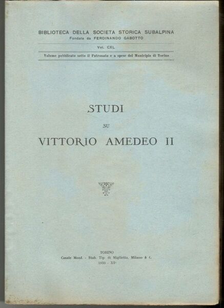 Studi su Vittorio Amedeo II