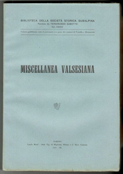 Miscellanea valsesiana