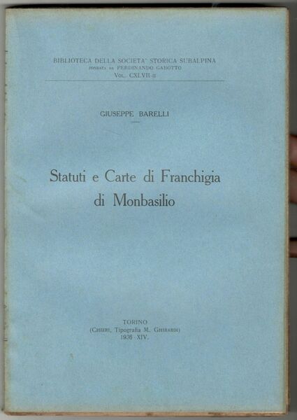 Statuti e carte di franchigia di Monbasilio