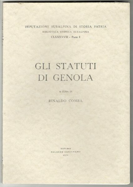 Gli statuti di Genola