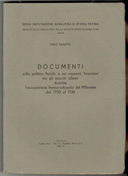 Documenti sulla politica fiscale e sui rapporti finanziari tra gli …