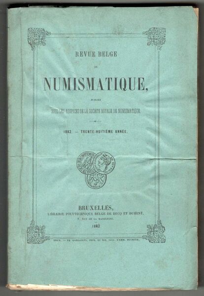 Revue belge de numismatique. Publiée sous les auspices de la …