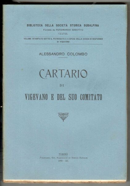 Cartario di Vigevano e del suo Comitato