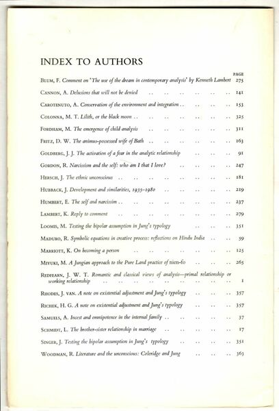 The journal of Analytical Psychology. Volume 25. Annata completa (Quattro …