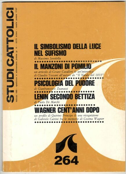 Studi cattolici. Mensile di studi e di attualità anno XXVII. …