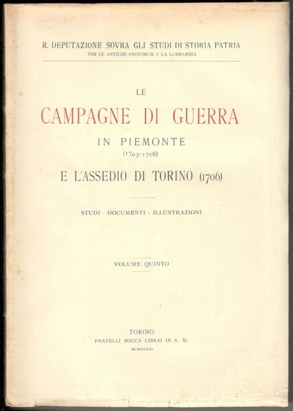 Le campagne di guerra in Piemonte (1703-1708) e l'assedio di …