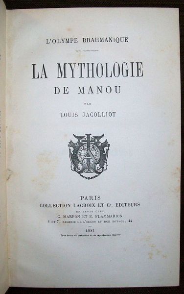 La Mythologie de Manou. L’Olympe Brahmanique.