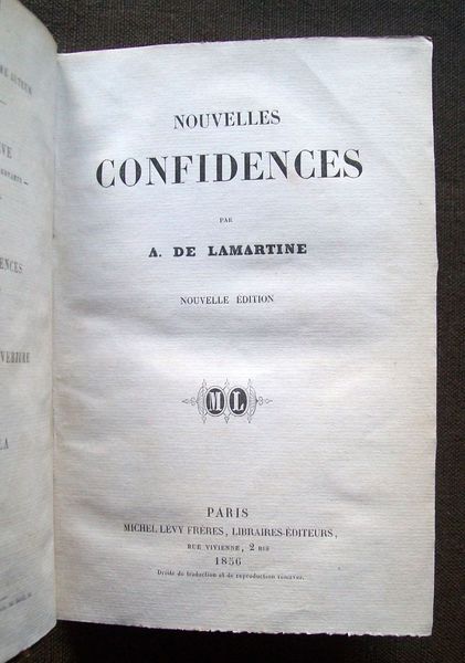 Nouvelles confidences. Nouvelle edition.