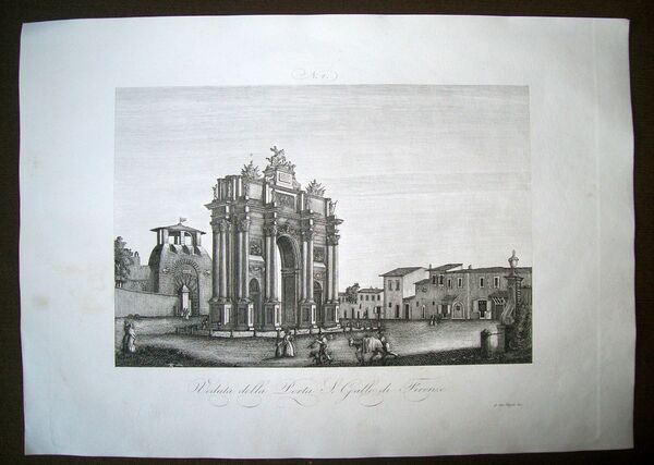 VEDUTA DELLA PORTA S. GALLO DI FIRENZE.