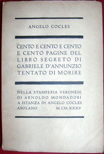 Cento e cento e cento e cento pagine del libro …