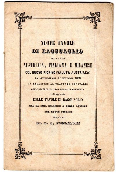 Nuove tavole di ragguaglio tra la lira austriaca, italiana e …